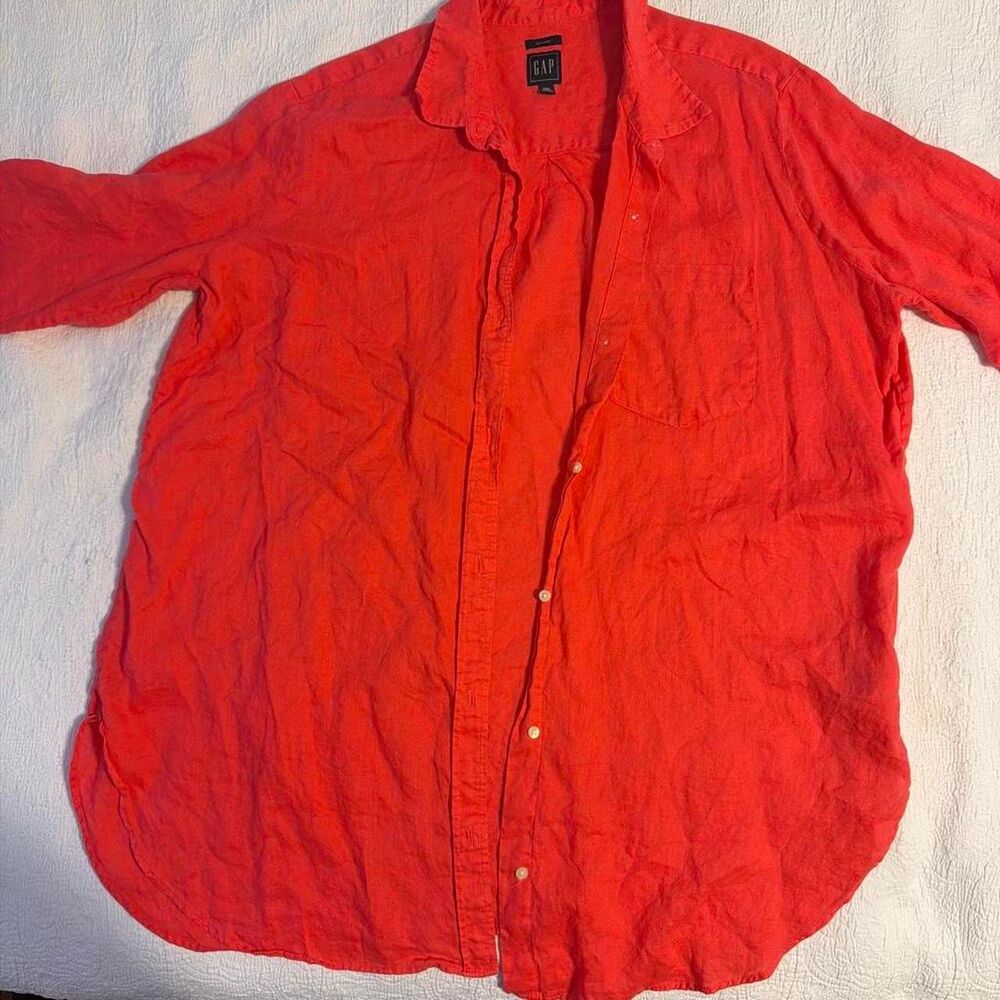 Gap Women's Red and Orange Shirt